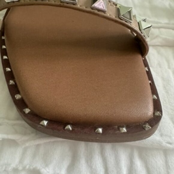 Steve Madden Women's Skyler Studded Strappy Slide Sandals - Picture 12 of 16